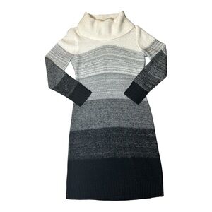 Calvin Klein Women’s White, gray, black Knit Medium Sweater Dress Soft andCozy
